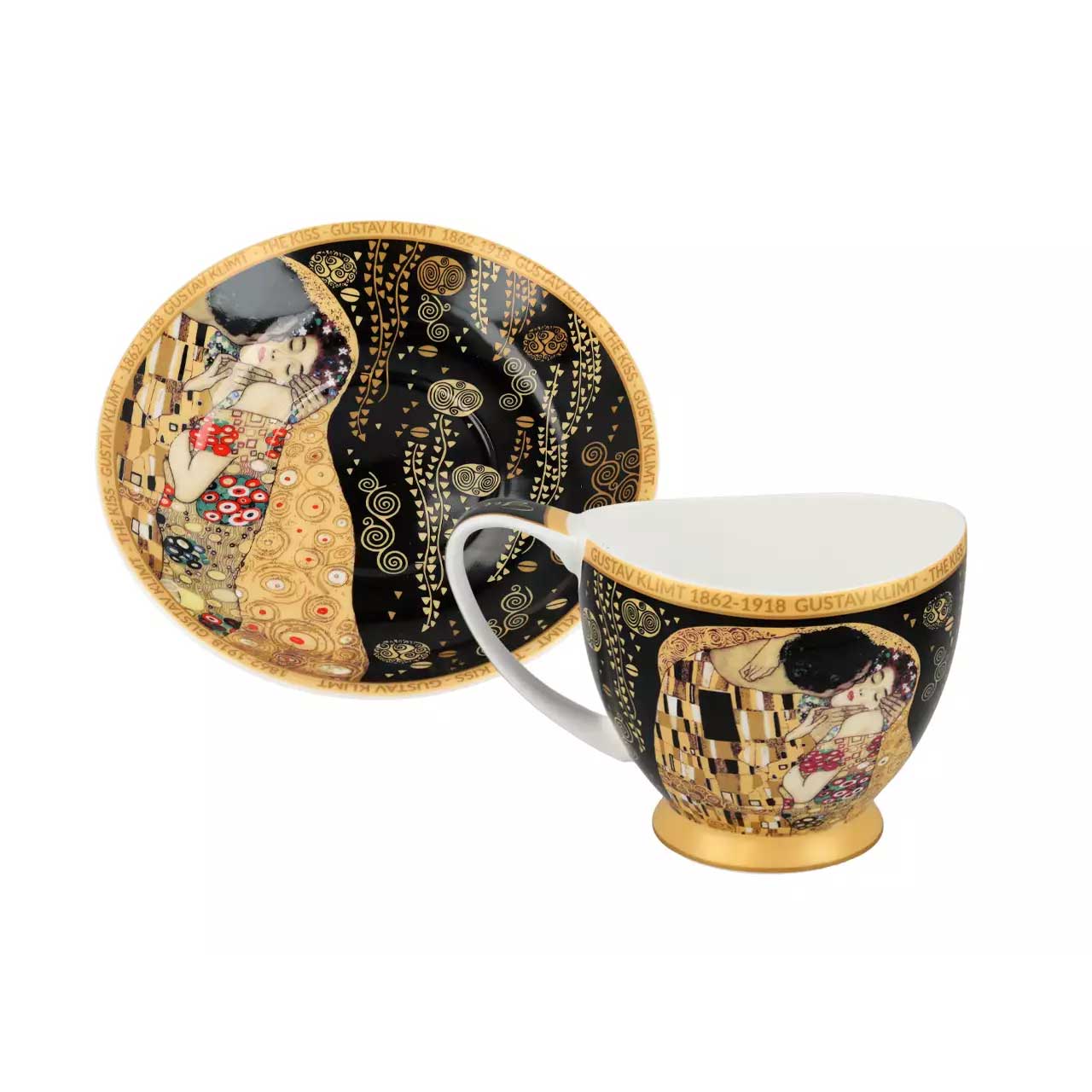Porcelán csésze aljjal Klimt A csók