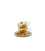 Porcelán eszpresszó kávés csésze 110 ml 2 személyes díszdobozban Van Gogh Napraforgók