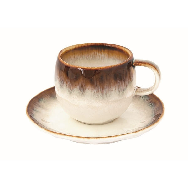 Porcelán eszpresszó kávés csésze aljjal barna Easy Life NUANCES Brown