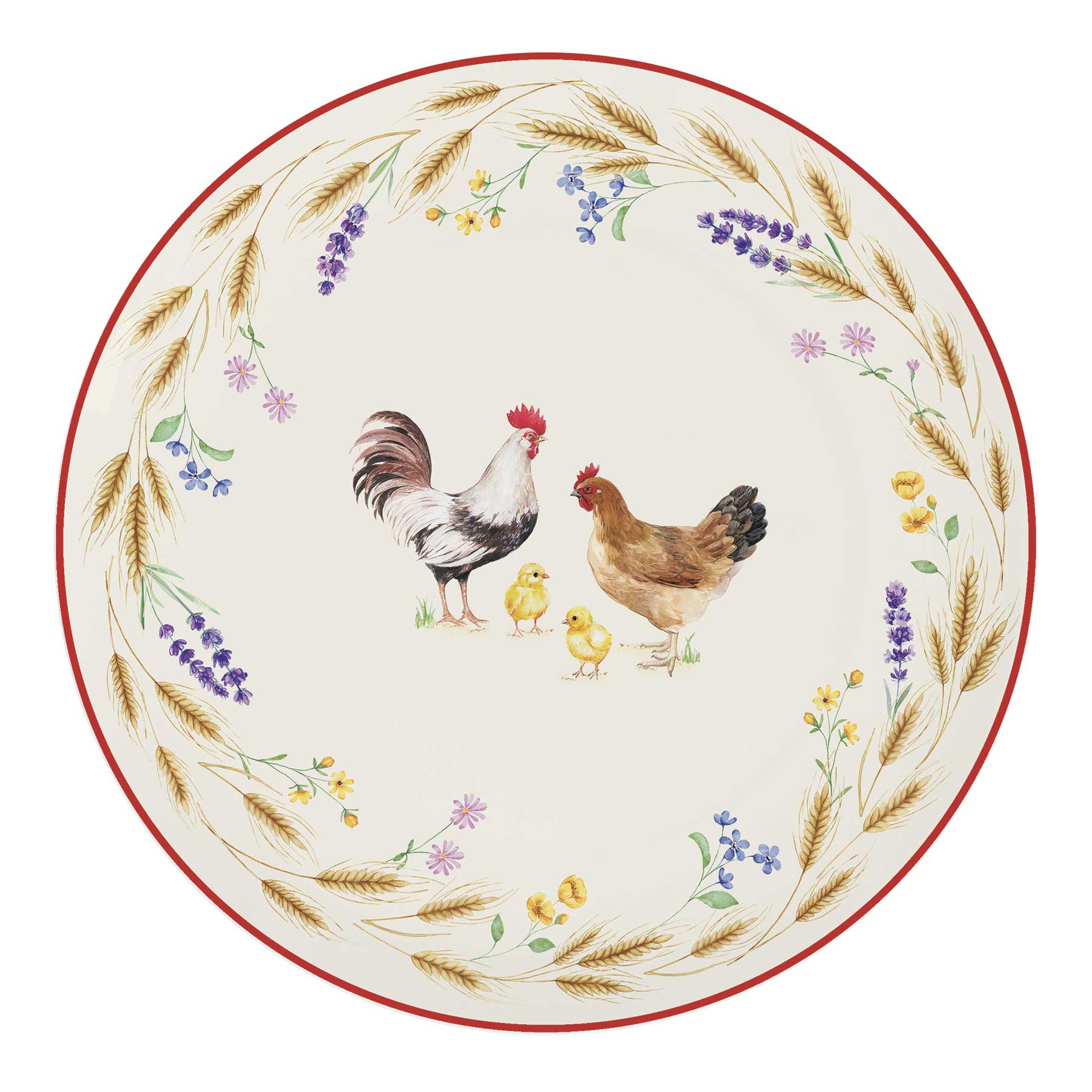 Tányér, étkészlet Porcelán kakasos desszertes tányér Country Life