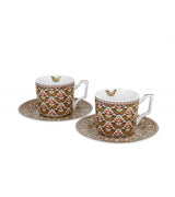 Bögre, csésze Porcelán kávés csésze két személyes szett díszdobozban pillangó Papilio