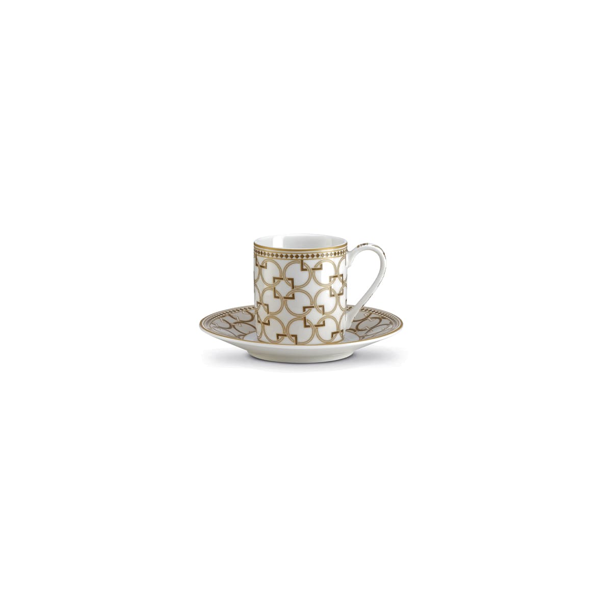 Bögre Porcelán két személyes kávés csésze aljjal szett Decó Pozzi Milano