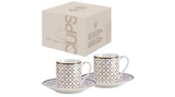 Csésze Porcelán két személyes kávés csésze szett Charles Pozzi Milano
