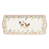 Tálca Porcelán kínáló tálca 35x15 cm kakasos Country Life