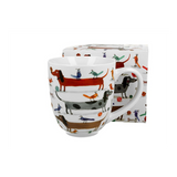 Bögre, csésze Porcelán kutyás 1 literes jumbo bögre Long dogs díszdobozban