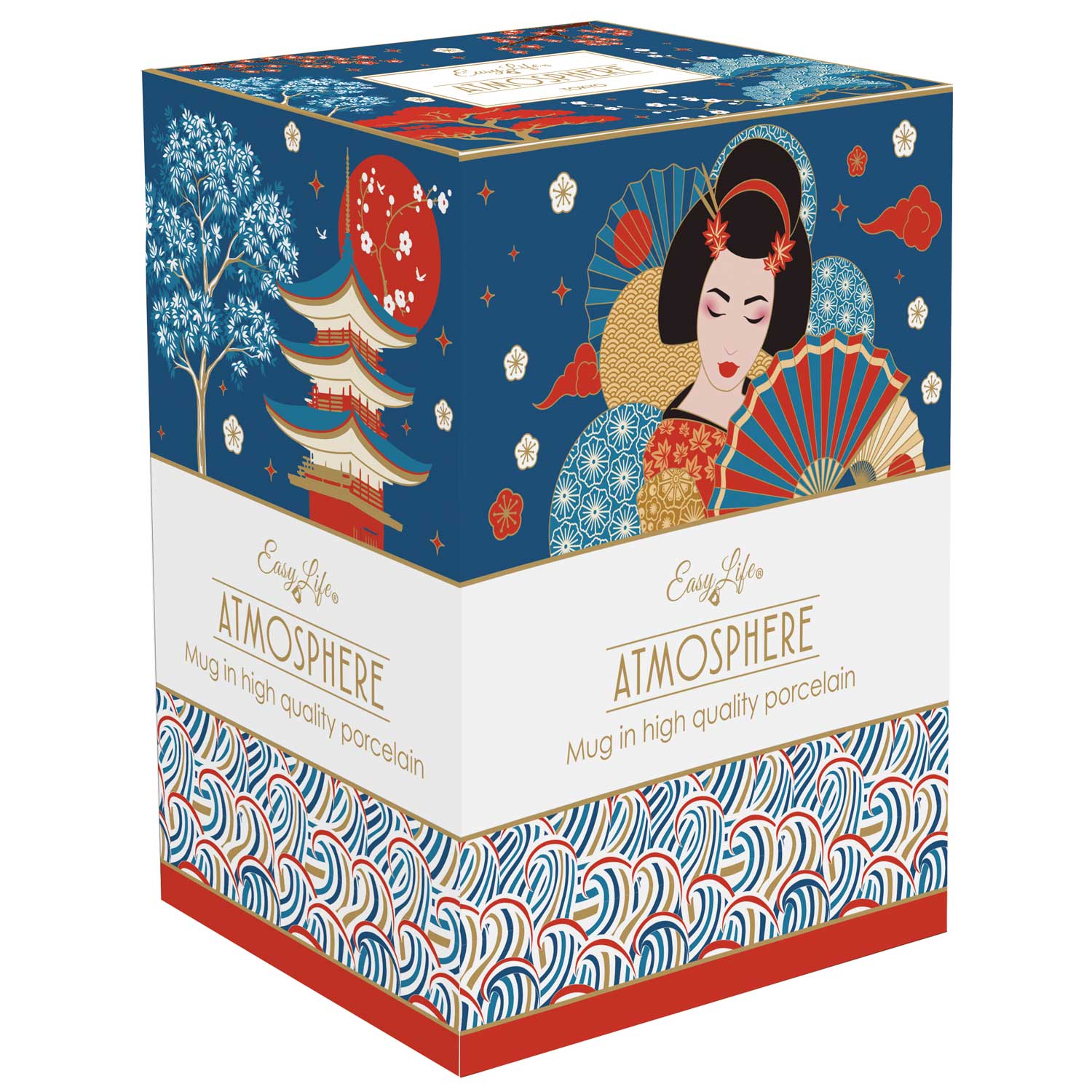 Bögre, csésze Porcelán nagy bögre 600 ml Tokyo Coffee Mania díszdobozban