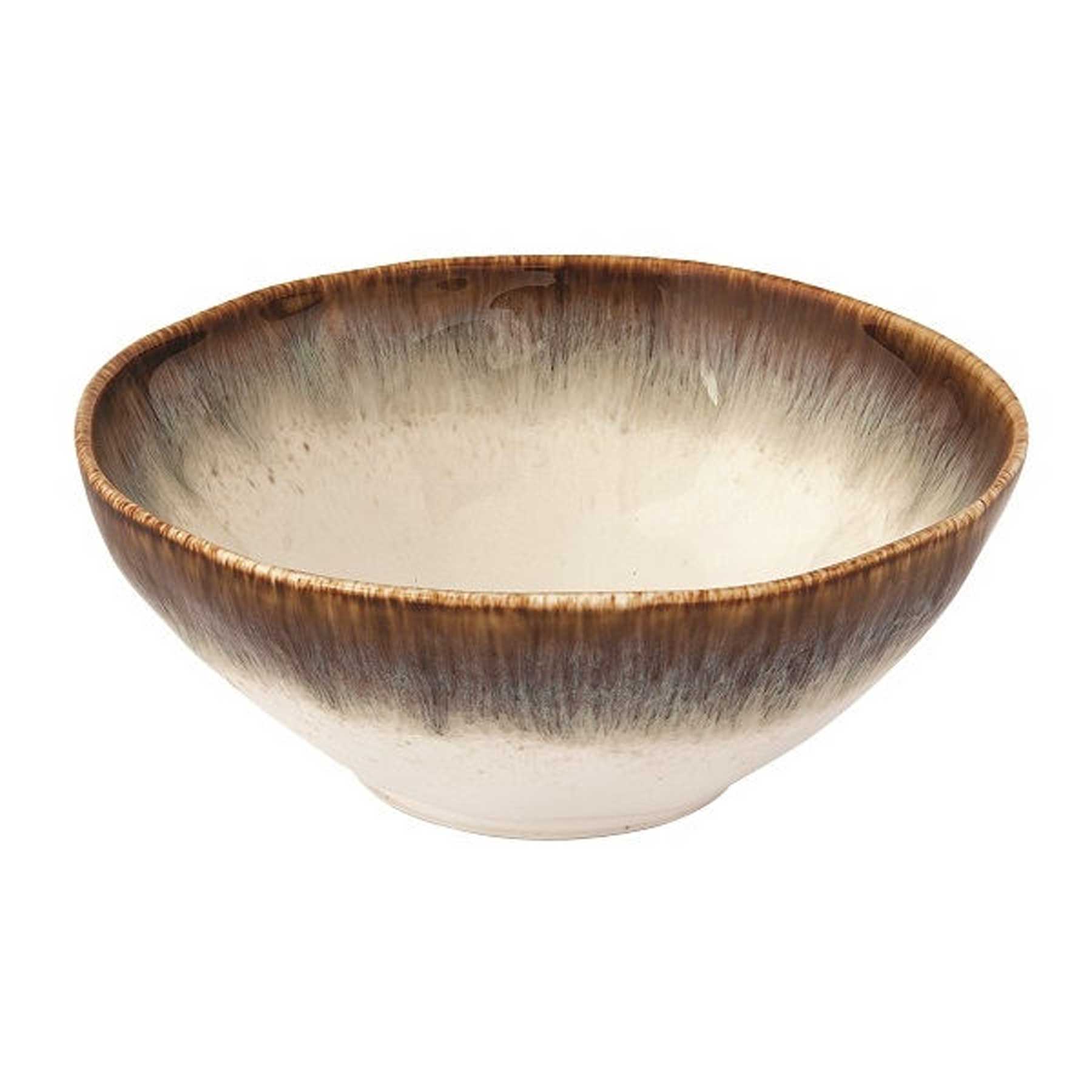 Porcelán salátás nagy tál 18 cm barna Easy Life NUANCES Brown