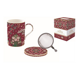Bögre, csésze Porcelán teásbögre szűrővel díszdobozban Eclectic Chic