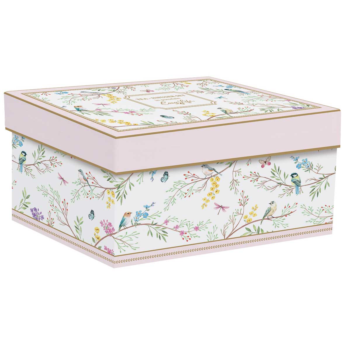Teáskanna Porcelán teáskanna fémszűrővel 2 pohárral Birds Melody