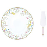 Tortatál Porcelán tortatál lapáttal 32 cm Birds Melody