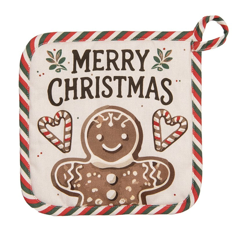 Karácsonyi pamut edényalátét Classic Gingerbread Magic mézeskalácsos