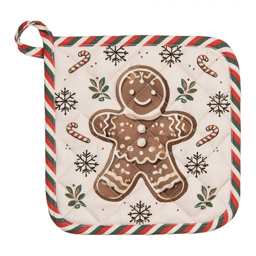 Karácsonyi pamut edényalátét Classic Gingerbread Magic mézeskalácsos