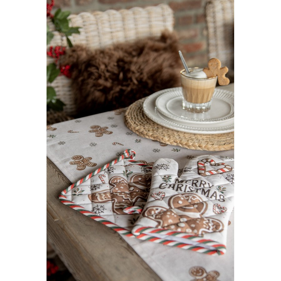 Karácsonyi pamut edényalátét Classic Gingerbread Magic mézeskalácsos