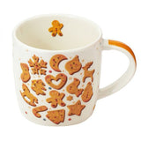 Karácsonyi porcelán bögre díszcsomagolásban - 300 ml fehér mézeskalácsos