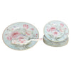 Tortatál Rêve de Rose Rózsás porcelán süteményes készlet tortatállal és lapáttal - 6 személyesdíszdobozos