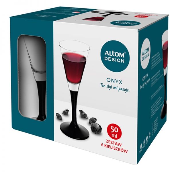 Altom Design talpas likőröspohár készlet - 6 darabos 50 ml