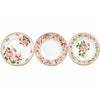 Porcelán 18 részes vintage étkészlet – Rózsa mintás Chant des Roses