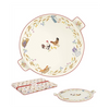 Sajtvágó Sajtkínáló porcelán tálca 30 cm kakasos Country Life