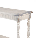 Vintage antikolt konzolasztal fehér – 110 × 35 × 78 cm
