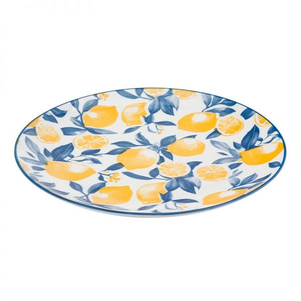 citromos porcelán lapostányér - 26 cm Sorrento