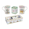 Spring Bloom húsvéti porcelán bögre 350 ml 2 db szett fémdobozzal papír díszdobozban