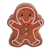 Karácsonyi konyhai fémdoboz Mézeskalács figura 11x13x5 cm