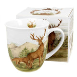 Szarvasos porcelán bögre – 400 ml – díszdobozos