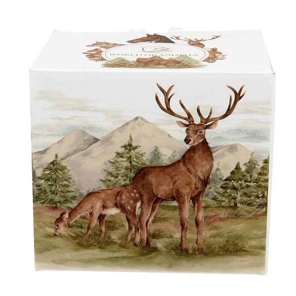 Szarvasos porcelán bögre – 400 ml – díszdobozos