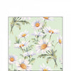 Százszorszép virágos háromrétegű papírszalvéta 25x25 cm 20 db Beautiful daisies green