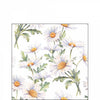 Százszorszép virágos háromrétegű papírszalvéta 25x25 cm 20 db Beautiful daisies white