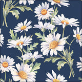 Százszorszép virágos háromrétegű papírszalvéta 33x33 cm 20 db Beautiful daisies blue
