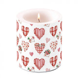 Gyertya Szíves átvilágítós viasz gyertya 10x10 cm Lovely Hearts