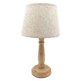 Natúr fa asztali lámpa natúr búrával 35 cm