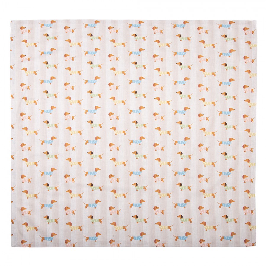 Tacskó mintás bézs asztalterítő 100x100 cm