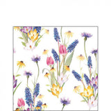 Szalvéta Tavaszi virág mintás papírszalvéta 25x25 cm Hello spring