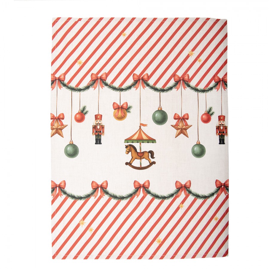 Karácsonyi Konyharuha 50x70 pamut Christmas Carousel Dream