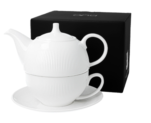 Duo Raphael fehér porcelán teázó szett - 1 személyes - 300/550 ml