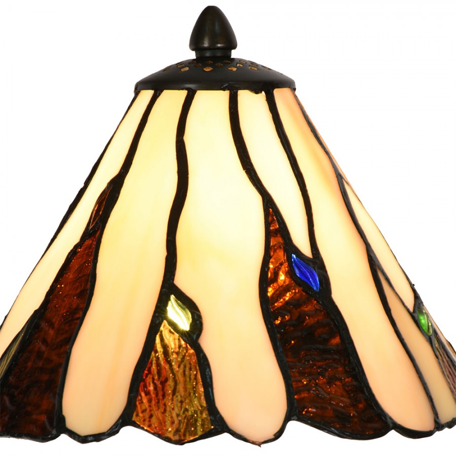 Asztali lámpa Tiffany asztali lámpa Ø 20x60 cm bézs barna