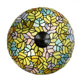 Asztali lámpa Tiffany asztali lámpa Ø 40x60 cm zöld kék 2 húzózsinórral leveles