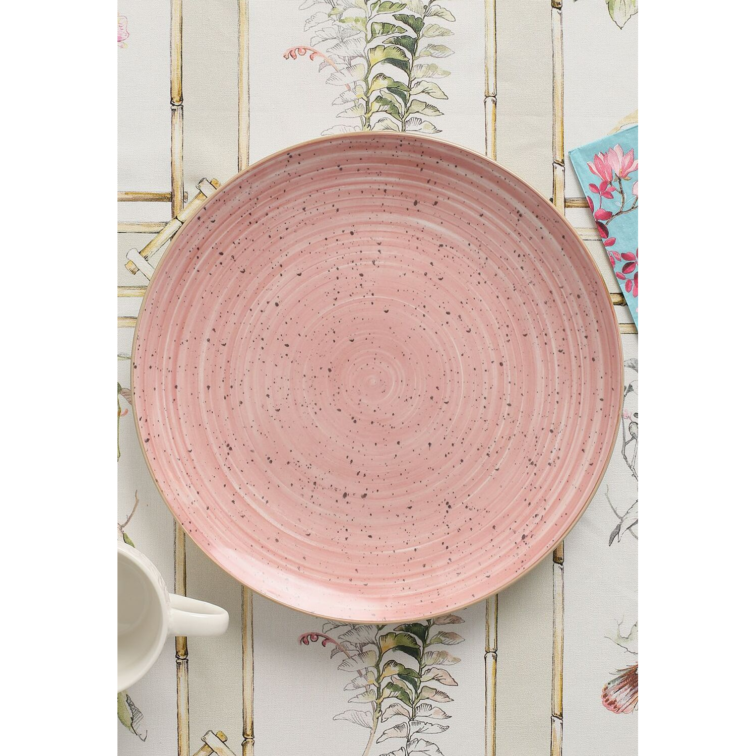 Rózsaszín porcelán 18 részes étkészlet Tognana Pepper Rosa