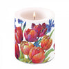 Gyertya Tulipános átvilágítós viasz gyertya 10x10 cm Tulips of joy