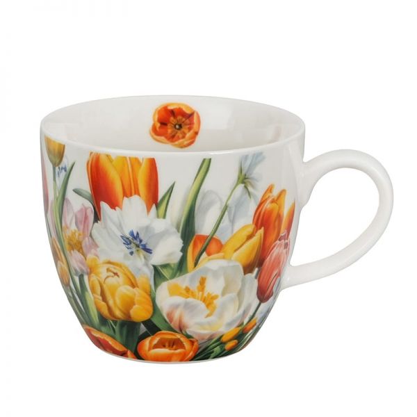Tulipános porcelán bögre díszcsomagolásban – 460 ml