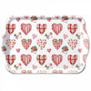 Tálca Valentin napi szíves műanyag kistálca 13x21 cm Lovely Hearts