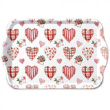 Tálca Valentin napi szíves műanyag kistálca 13x21 cm Lovely Hearts