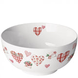 Tálka Valentin napi szíves porcelán müzlis tálka Lovely Hearts