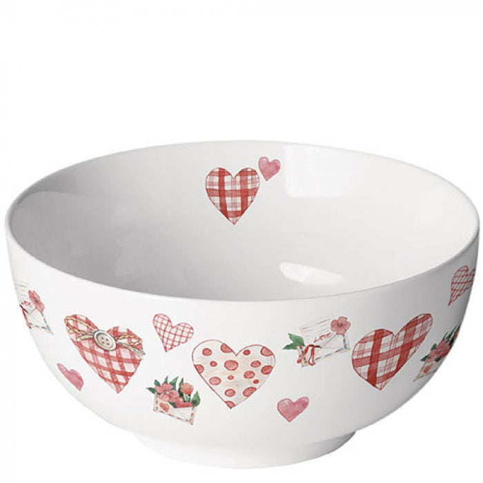 Tálka Valentin napi szíves porcelán müzlis tálka Lovely Hearts