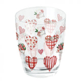 Bögre Valentin napi szíves üveg pohár Lovely Hearts