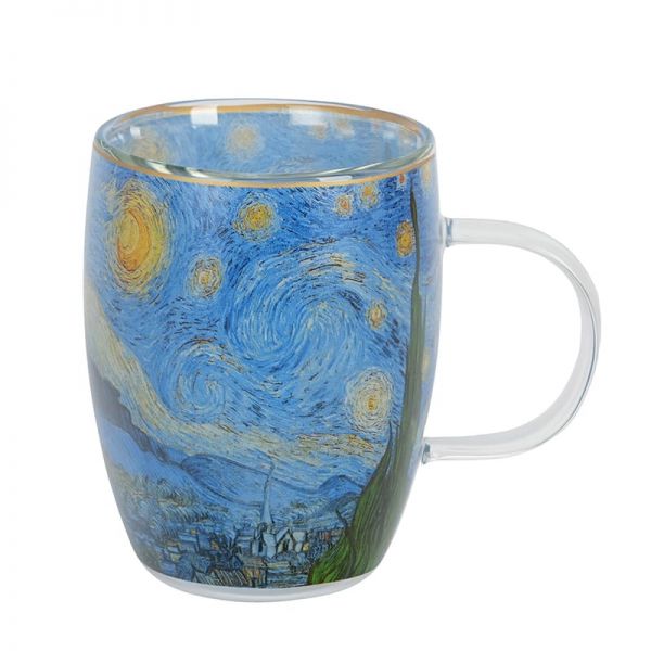 Van Gogh Csillagos éj duplafalú üvegbögre díszdobozban – 350 ml