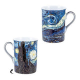 Bögre Van Gogh Csillagos éj porcelán teás bögre fémszűrővel szilikon tetővel - fémdobozos