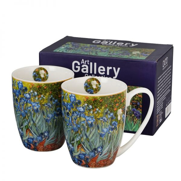 Van Gogh Íriszek porcelán bögre szett – 2 darabos 360 ml – díszdobozos